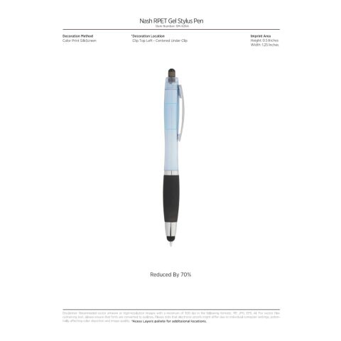 Nash RPET Gel Stylus Pen Blue | No Imprint | not available | not available