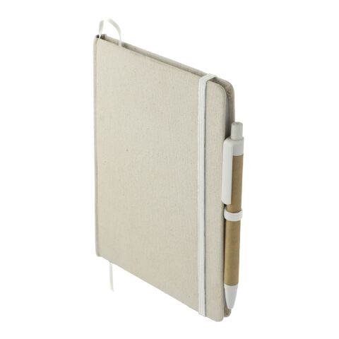 5&quot; x 7&quot; Organic Cotton Bound Notebook w/Pen Natural | No Imprint | not available | not available