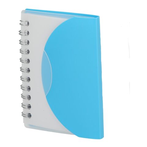 3.4” x 4.5” FSC® Recycled Post Spiral Notebook Transparent Blue