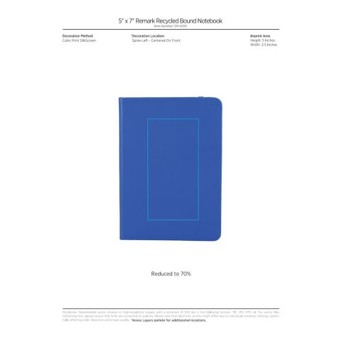 5&quot; x 7&quot; Remark Recycled Bound Notebook Orange | No Imprint | not available | not available