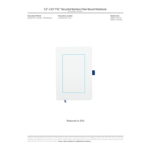 5.5 x 8.5 FSC Recycled Bamboo Fiber Bound Notebook Red | No Imprint | not available | not available