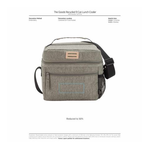 The Goods Recycled 9 Can Lunch Cooler Standard | Gray | No Imprint | not available | not available