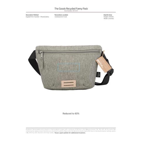 The Goods Fanny Pack Standard | Gray | No Imprint | not available | not available