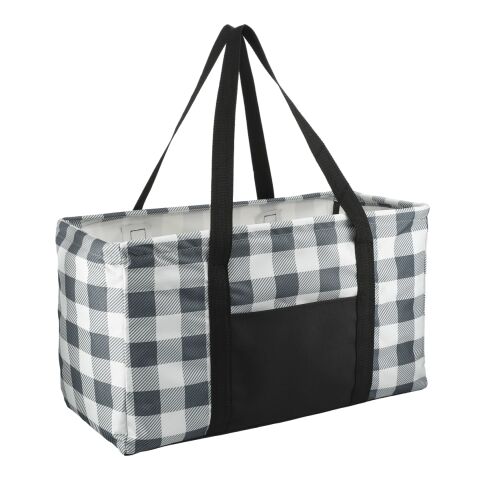 Buffalo Plaid Utility Tote White-Black Trim | No Imprint | not available | not available