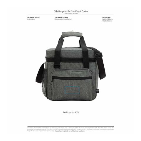 Vila Recycled 24 Can Event Cooler Standard | Graphite | No Imprint | not available | not available