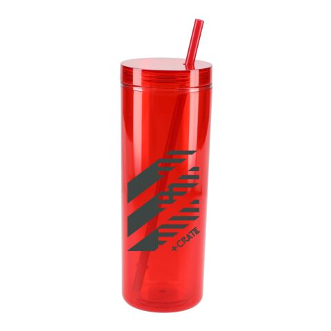 Chroma Recycled Acrylic Straw Tumbler 16oz Red with Black | No Imprint | not available | not available