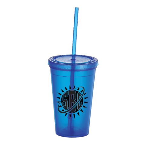Iceberg 16oz Double-Wall Tumbler w/Straw Blue | No Imprint | not available | not available