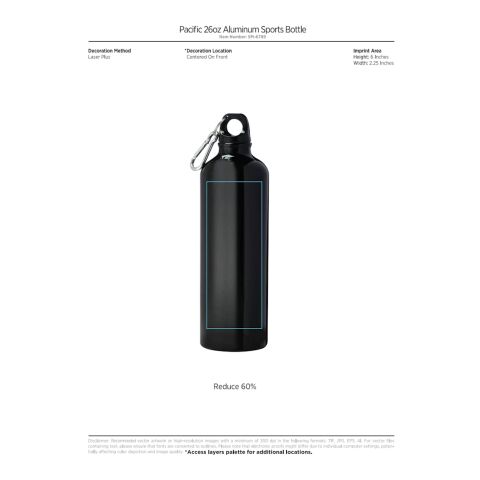 Pacific 26oz Aluminum Sports Bottle Red | No Imprint | not available | not available