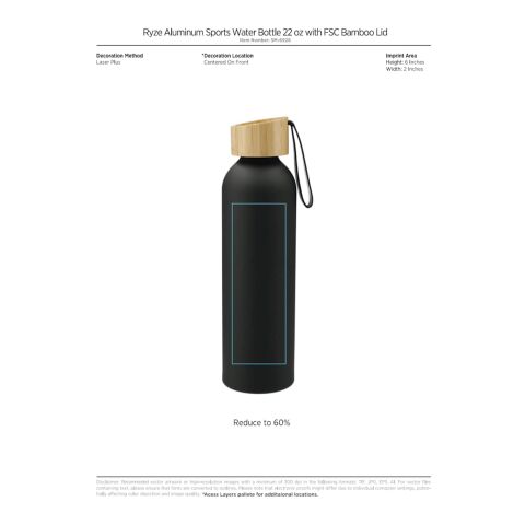 Ryze 22oz Aluminum Sports Bottle w/ Bamboo lid White | No Imprint | not available | not available