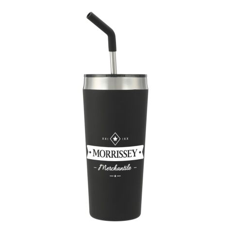 Faye 20oz Vacuum Tumbler w/ SS Straw Black