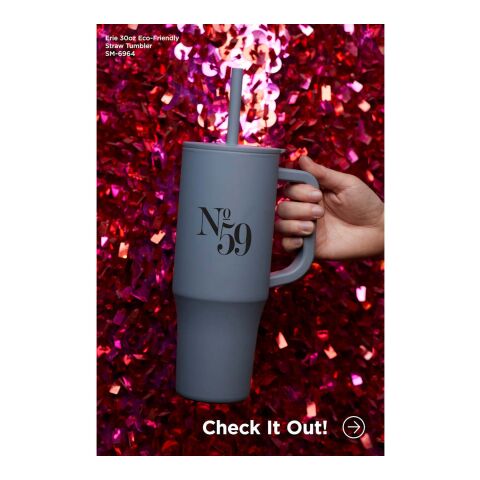 Erie 30oz Eco-Friendly Straw Mug Gray | No Imprint | not available | not available