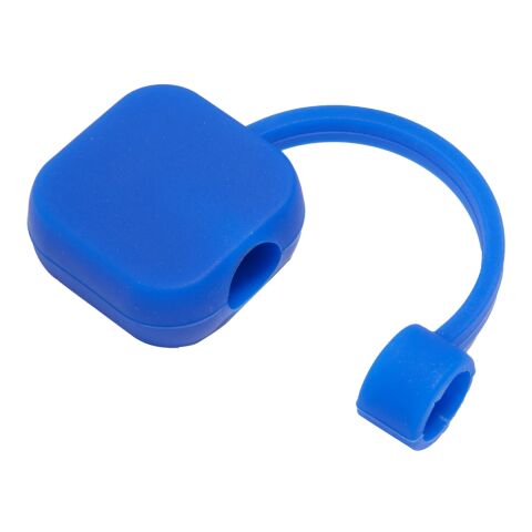 Silicone Straw Topper White | 1-color Screen Print | Hole Bottom, Strap Right - Centered On Front | 0.63 Inches × 0.63 Inches