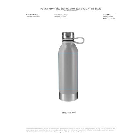 Perth 25oz Stainless Sports Bottle Black | No Imprint | not available | not available