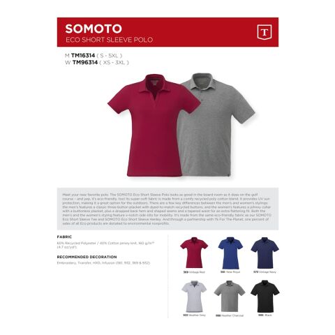 Men's SOMOTO Eco Short Sleeve Polo Standard | Royal Blue | S | No Imprint | not available | not available