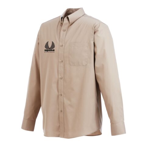 Men&#039;s PRESTON Long Sleeve Shirt Standard | Tan | 4XL | No Imprint | not available | not available