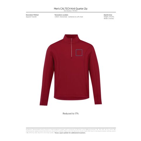 Men&#039;s CALTECH KNIT QUARTER ZIP Standard | Blue | S | No Imprint | not available | not available