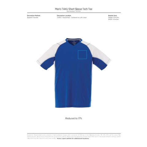 Men&#039;s TAKU Short Sleeve Tech Tee Standard | Black-White | L | No Imprint | not available | not available