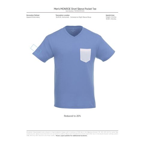 Men&#039;s MONROE Short Sleeve Pocket Tee White-White | XL | No Imprint | not available | not available