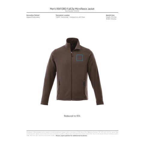 Men&#039;s RIXFORD Polyfleece Jacket Standard | Chocolate | S | No Imprint | not available | not available