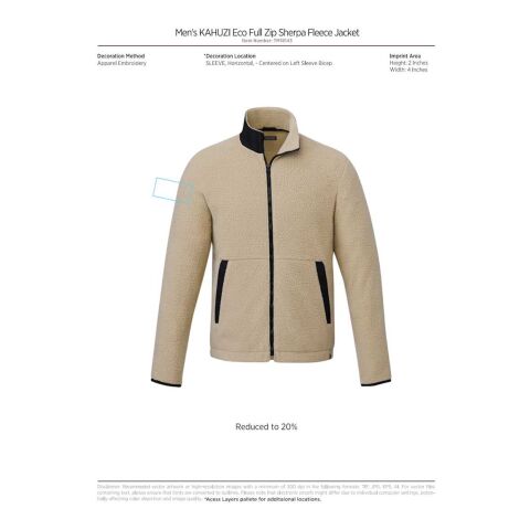 Men&#039;s KAHUZI Eco Full Zip Sherpa Standard | Khaki-Black | S | No Imprint | not available | not available