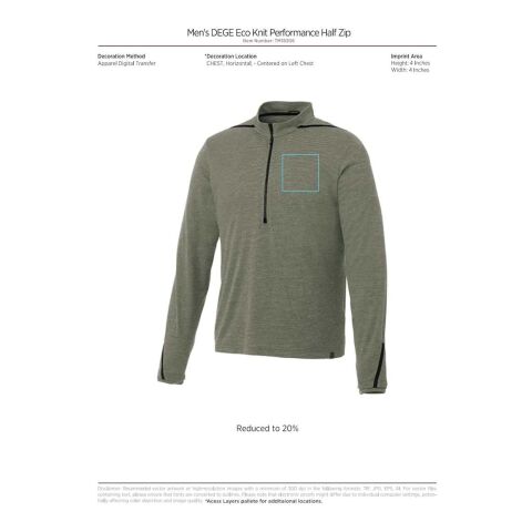Men's DEGE Eco Knit Half Zip Red-Black | 2XL