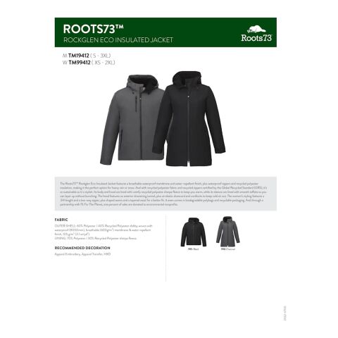 Roots73 ROCKGLEN Eco Insulated Jacket - Men's Standard | Charcoal | XL | No Imprint | not available | not available