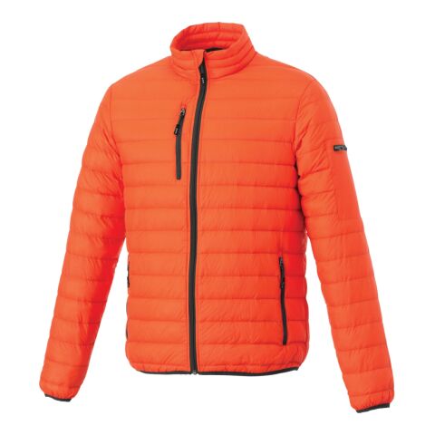 Men&#039;s Whistler Light Down Jacket Standard | Orange | 2XL | Embroidery | BACK, Horizontal, - Centered on Back across Shoulders | 8.00 Inches × 1.00 Inches
