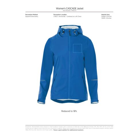 Women&#039;s CASCADE Jacket Standard | Blue | XS | No Imprint | not available | not available