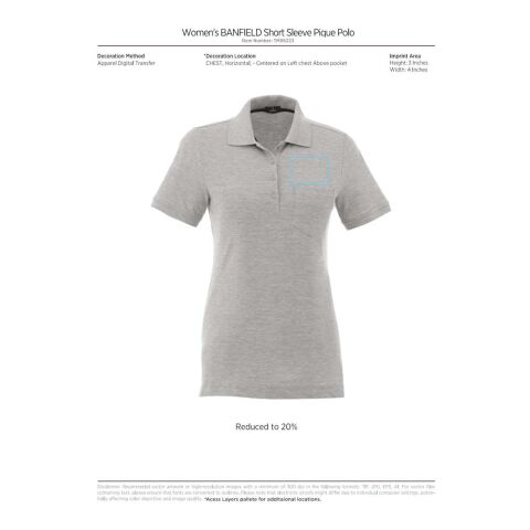Womens BANFIELD Short Sleeve Polo Standard | White | 2XL | No Imprint | not available | not available