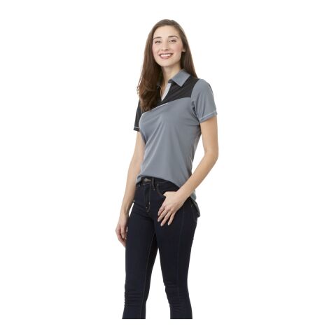 Women&#039;s PRATER Short Sleeve Polo Standard | Steel Grey-Black | XS | No Imprint | not available | not available
