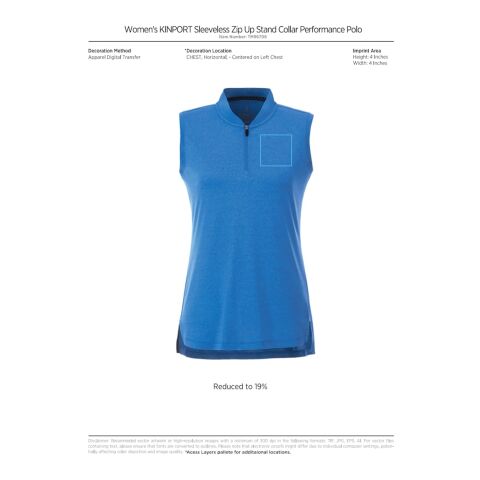 Women&#039;s KINPORT Sleeveless Polo Standard | Blue | XS | No Imprint | not available | not available