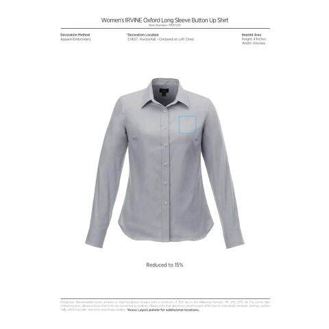 Women&#039;s IRVINE Oxford LS Shirt Standard | White | 3XL | No Imprint | not available | not available