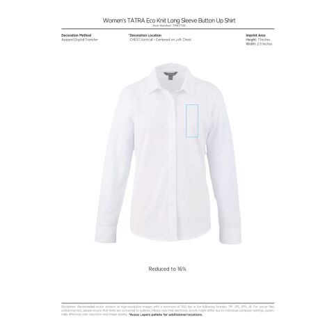 TATRA Eco Long Sleeve Knit Button Up Shirt-Women&#039;s Standard | Light Blue | 2XL | No Imprint | not available | not available