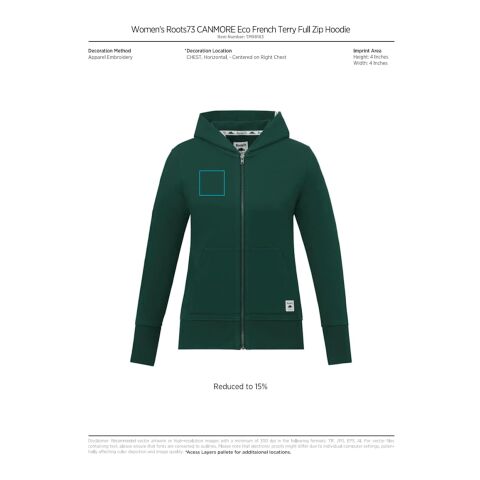 Roots73 CANMORE Eco Full Zip Hoody - Women&#039;s Standard | Gray | XL | No Imprint | not available | not available